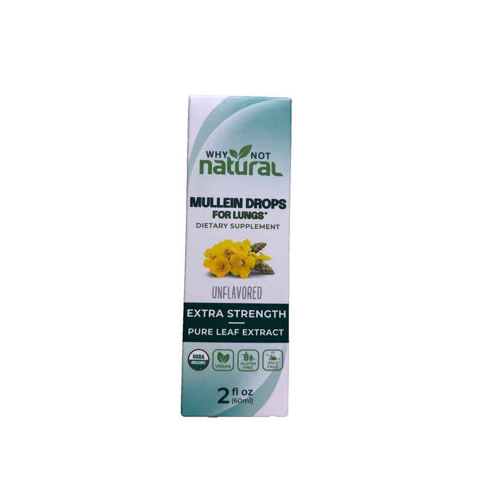 Why Not Natural Mullein Drops For Lungs 2 Fl Oz
